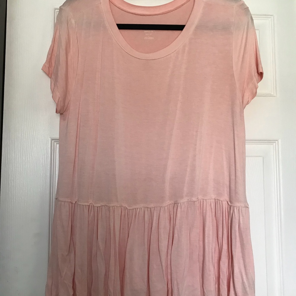Blush pink peplum top
